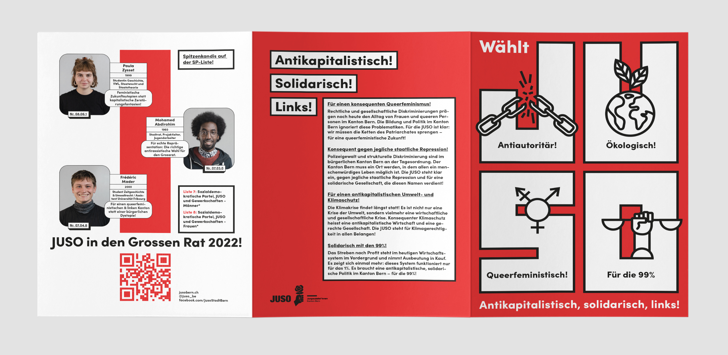 Juso Wahlkampagne für die Grossratswahlen im Kanton Bern