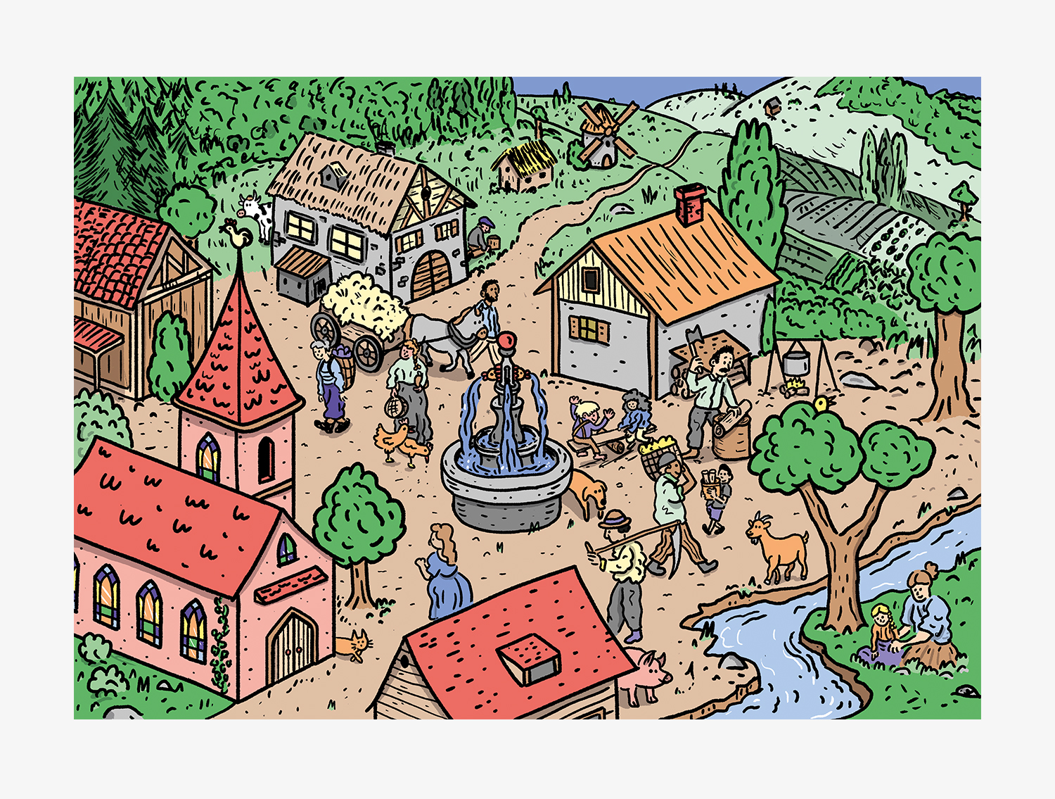 Pusch – Illustrationen für Schulmaterial Teil 1